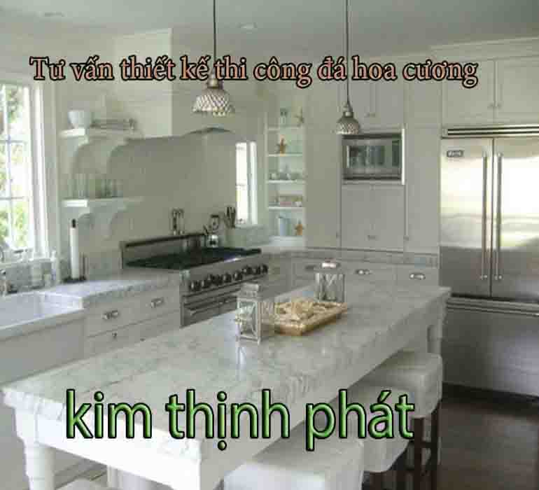 Bếp đá hoa cương trắng Bếp đá hoa cương trắng