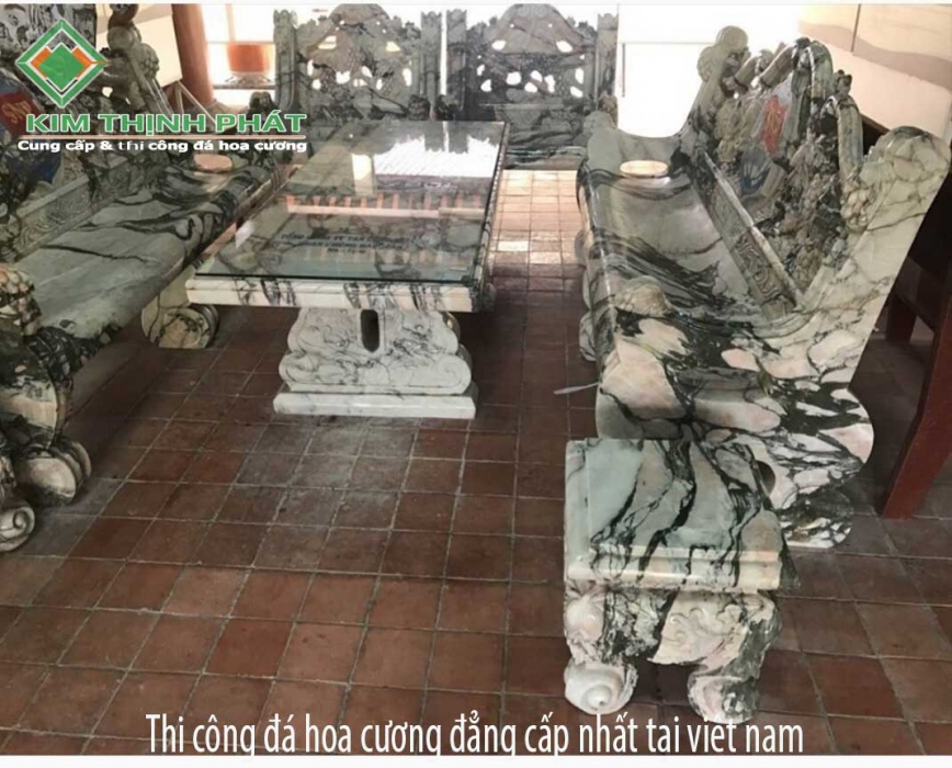 Bàn ghế đá hoa cương cổ điển Bàn ghế đá hoa cương cổ điển