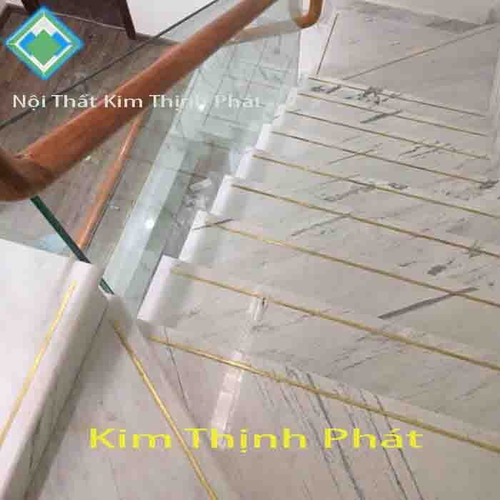 Cầu thang đá trắng vân mây f6 Cầu thang đá trắng vân mây f6