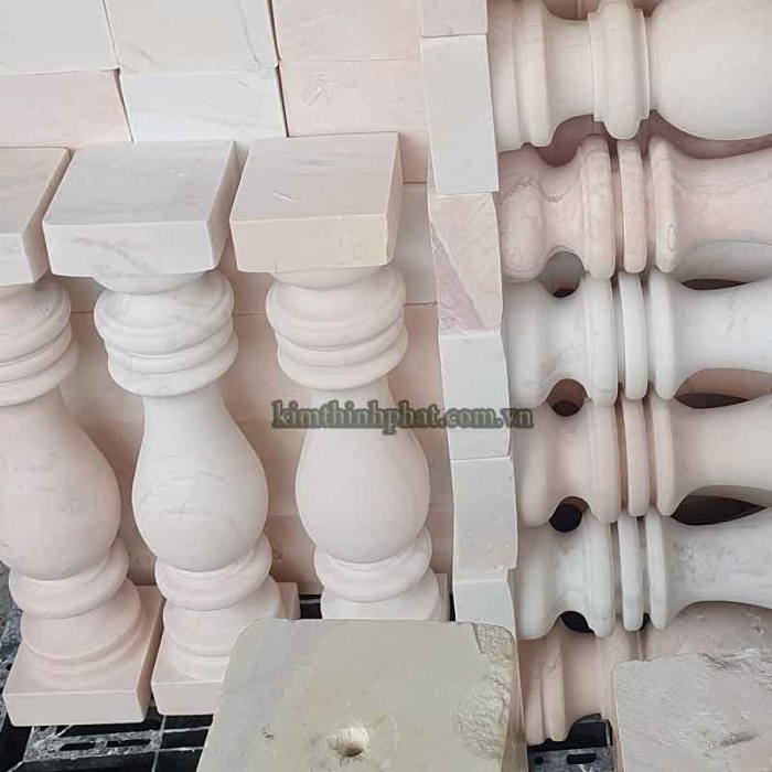 Con tiện đá hoa cương lan can màu kem Con tiện đá hoa cương lan can màu kem