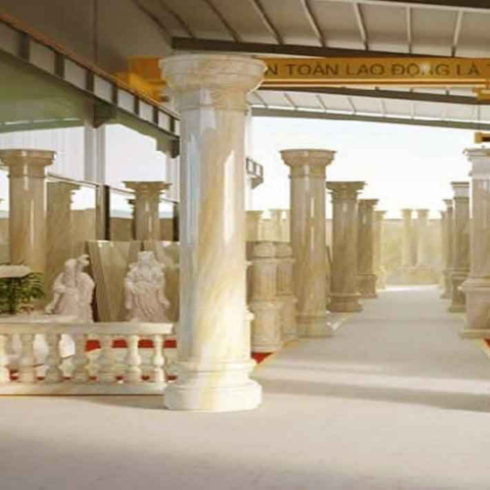 Cột tròn đá marble vàng Cột tròn đá marble vàng