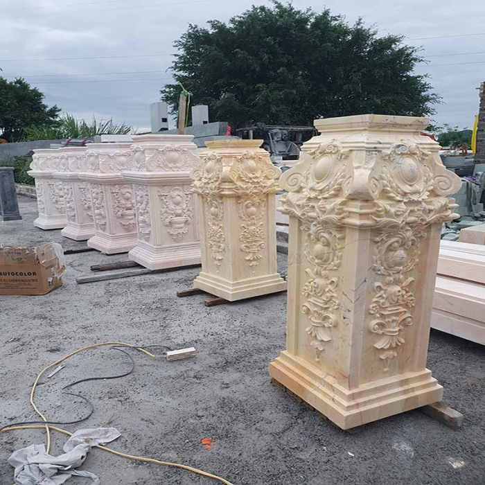 Trụ đá hoa cương 002 dùng lắp đặt chống lan can đá Trụ đá hoa cương 002 dùng lắp đặt chống lan can đá