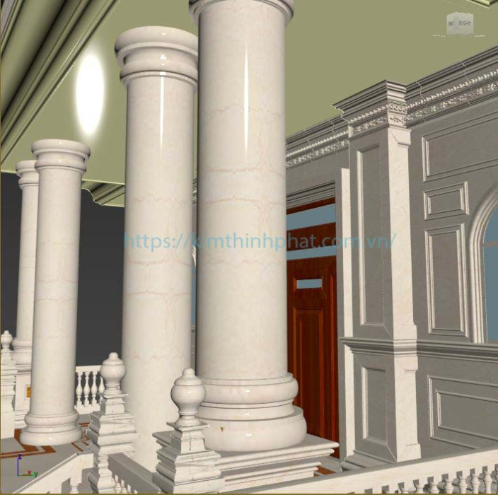 Đá Rosalia ốp cột tròn Đá Rosalia ốp cột tròn