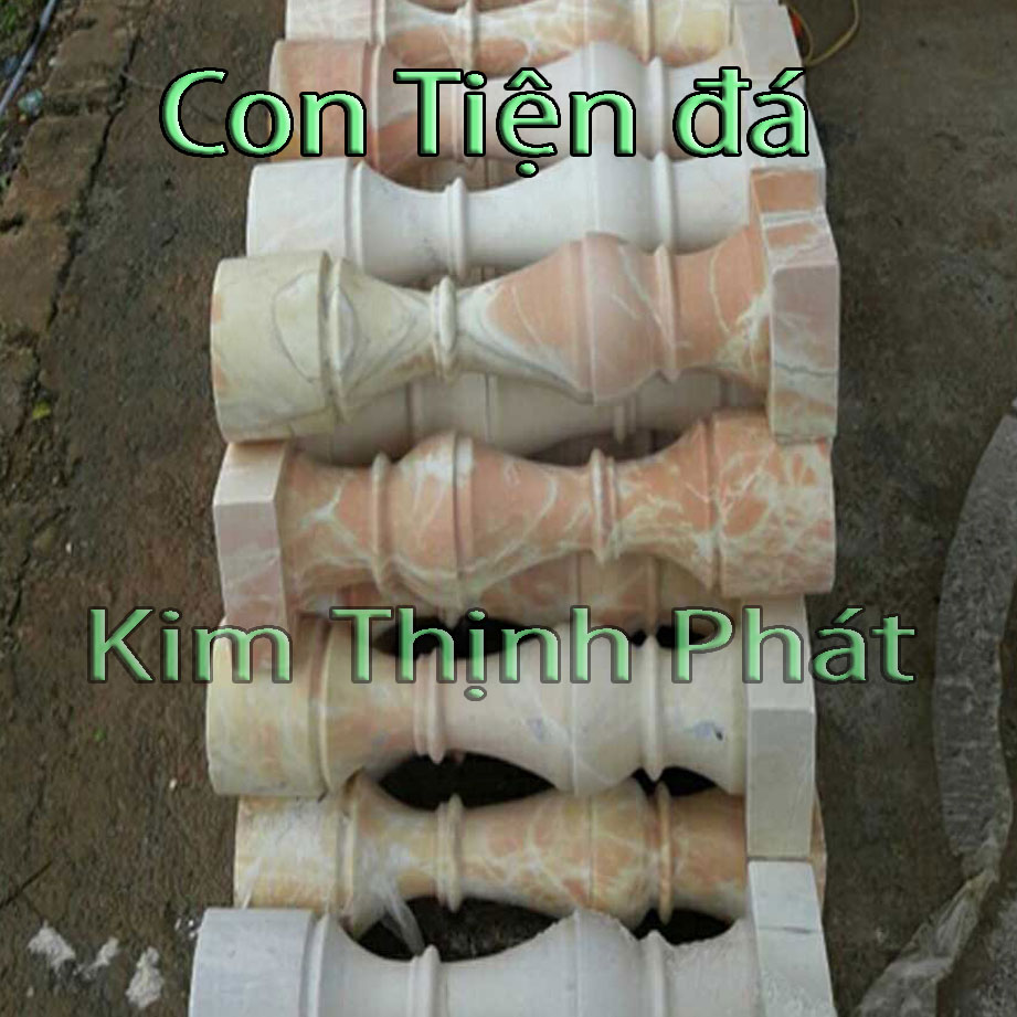 con tiện đá hoa cương trắng vân mây