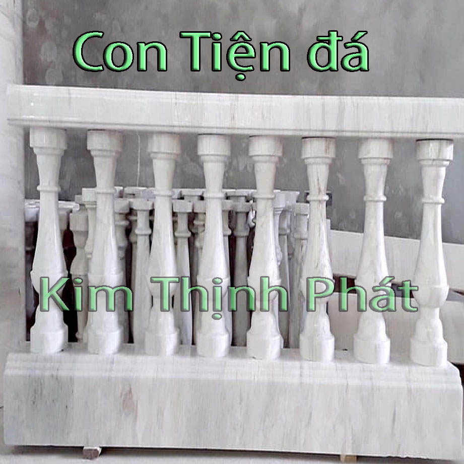 con tiện đá màu kem