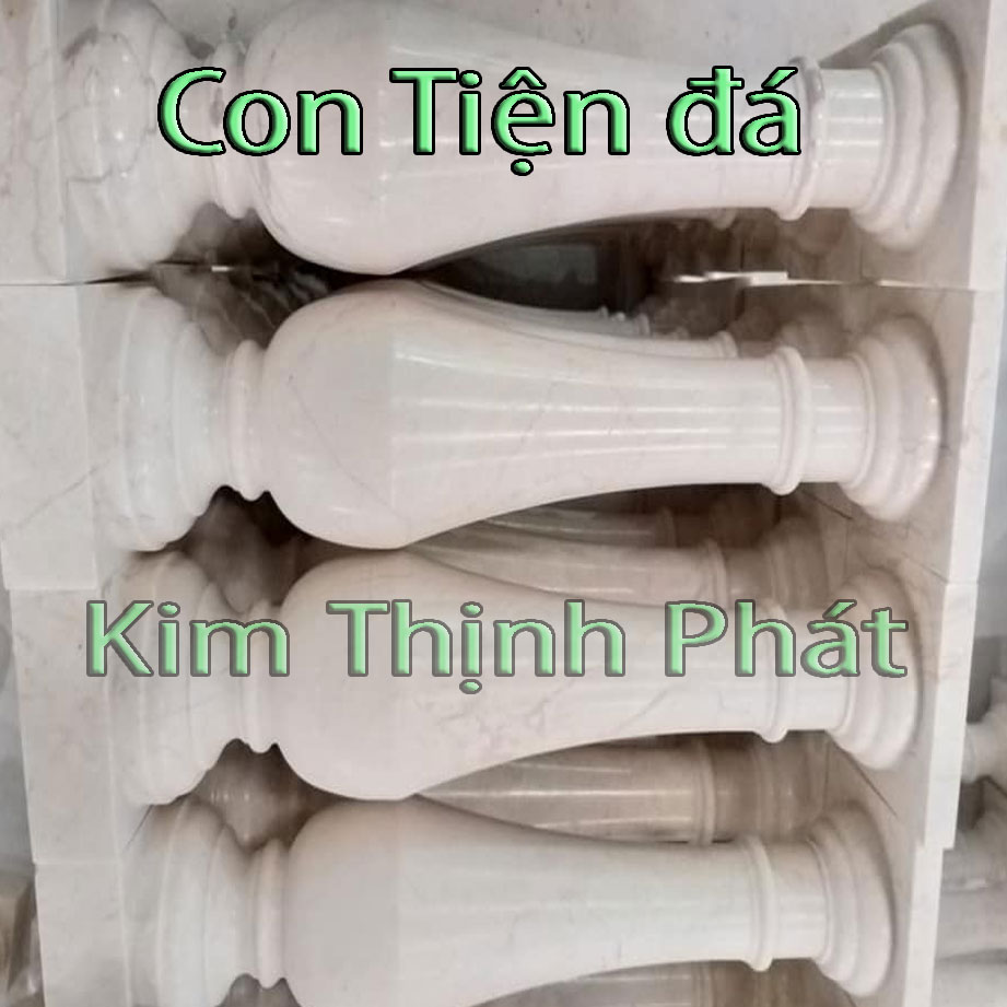 con tiện đá màu kem